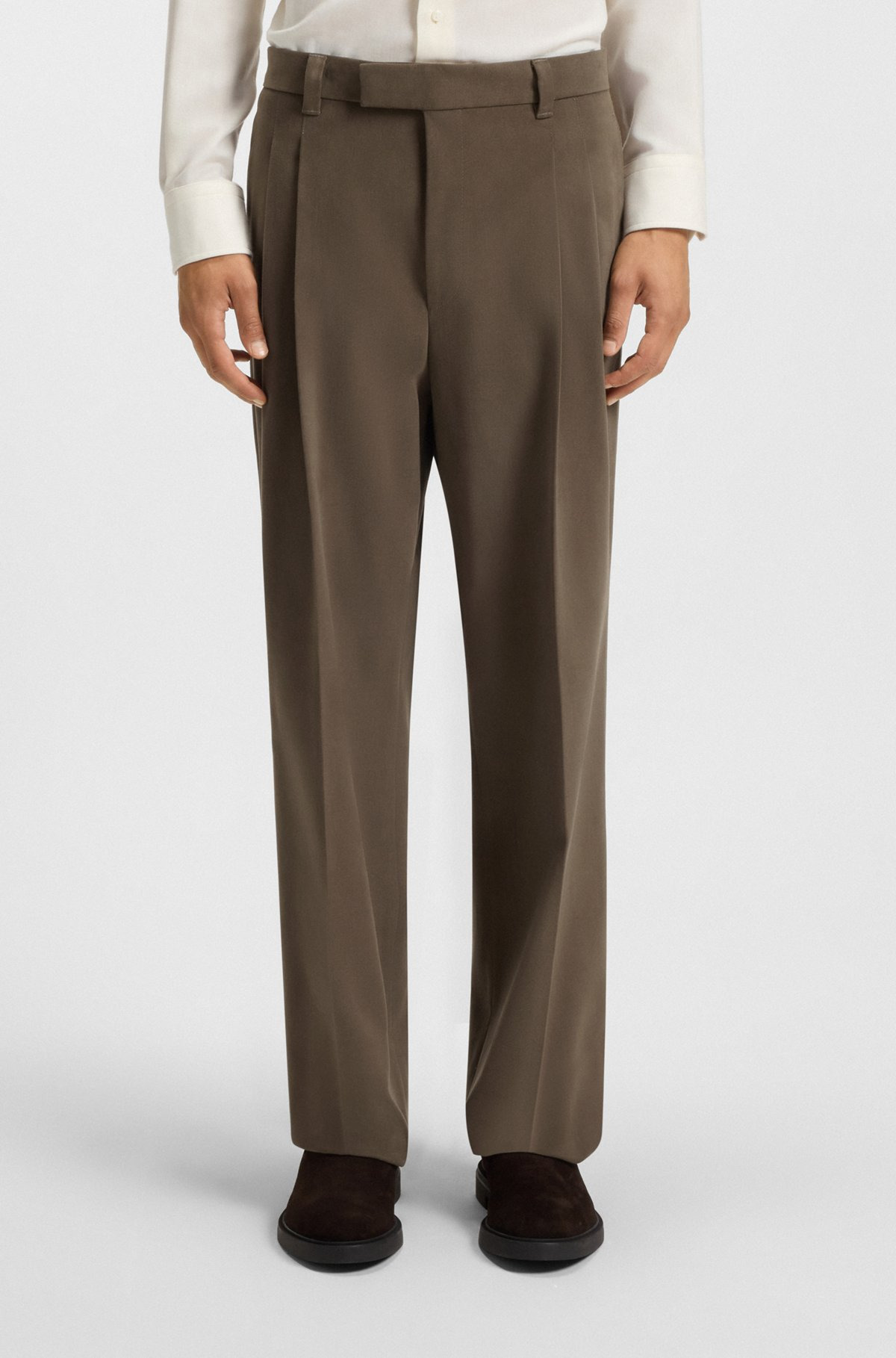 RELAXED-FIT PANTS IN MERCERISED STRETCH COTTON - 2