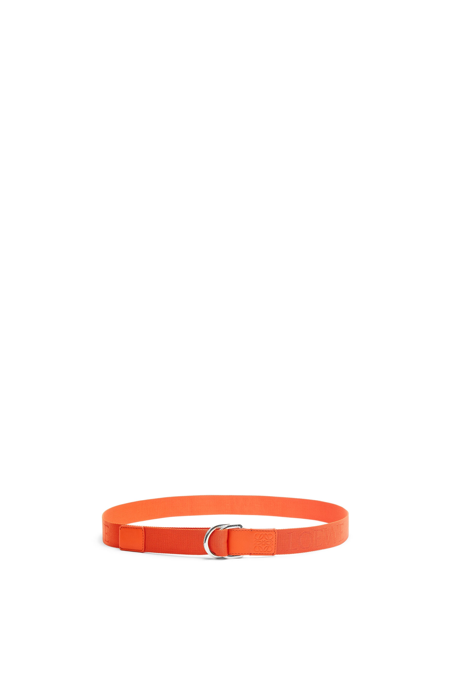 D-ring webbing belt in nylon and calfskin - 1
