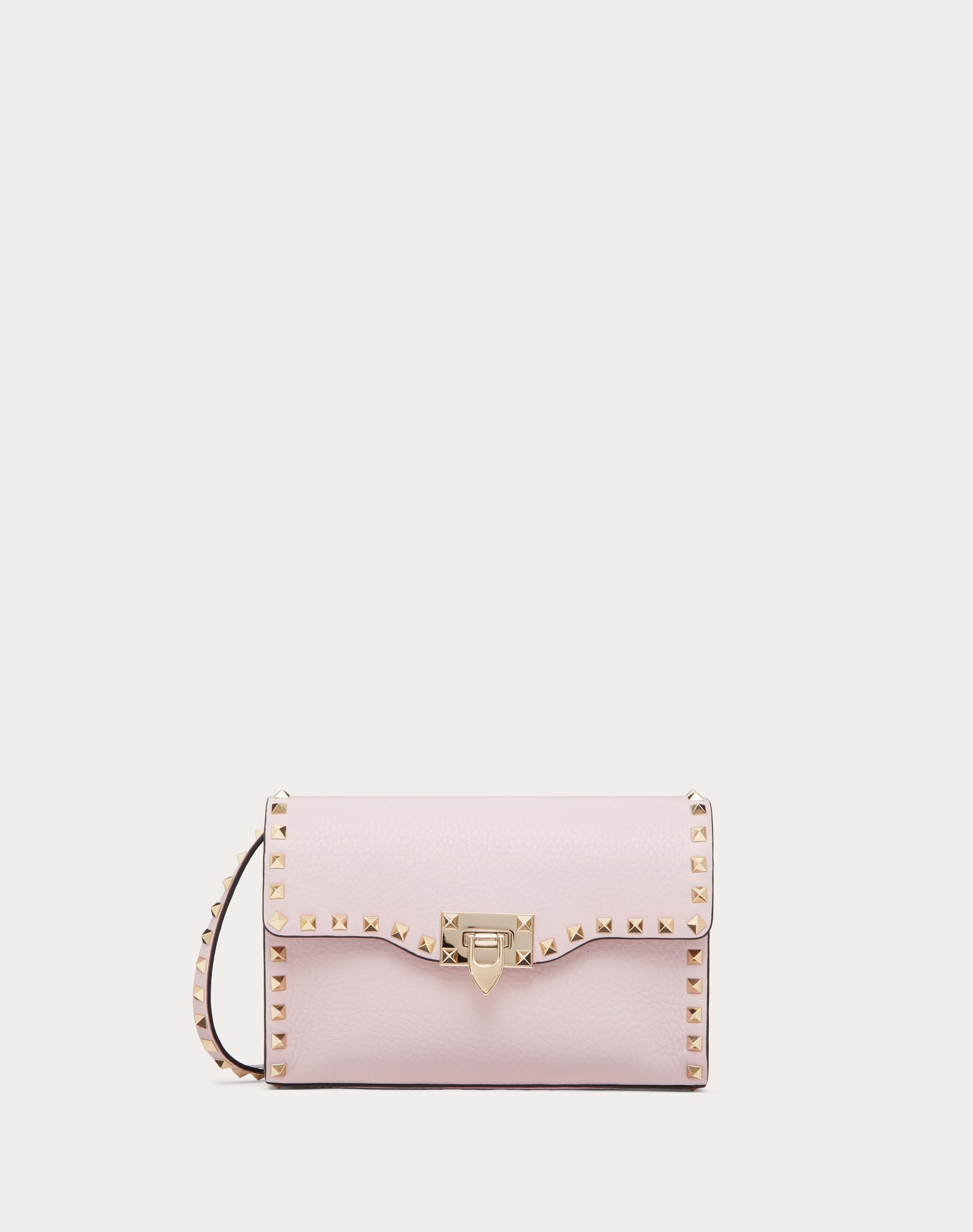 SMALL ROCKSTUD GRAINY CALFSKIN CROSSBODY BAG - 1