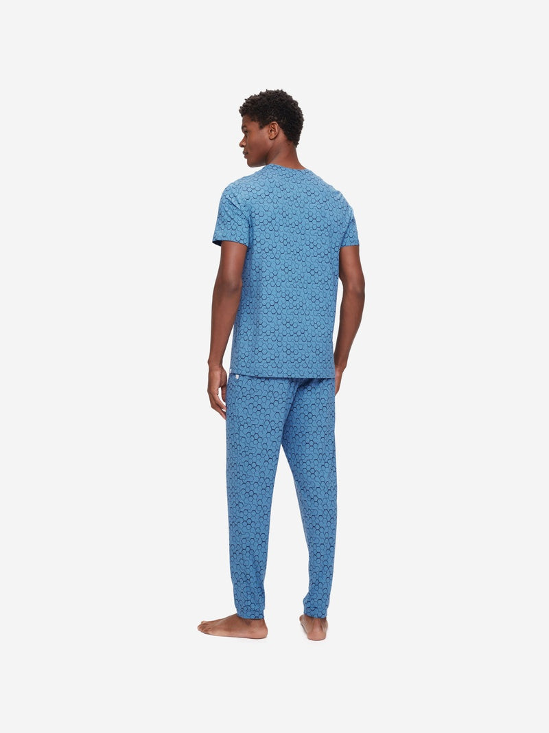 Men's Track Pants London 6 Micro Modal Stretch Blue 4