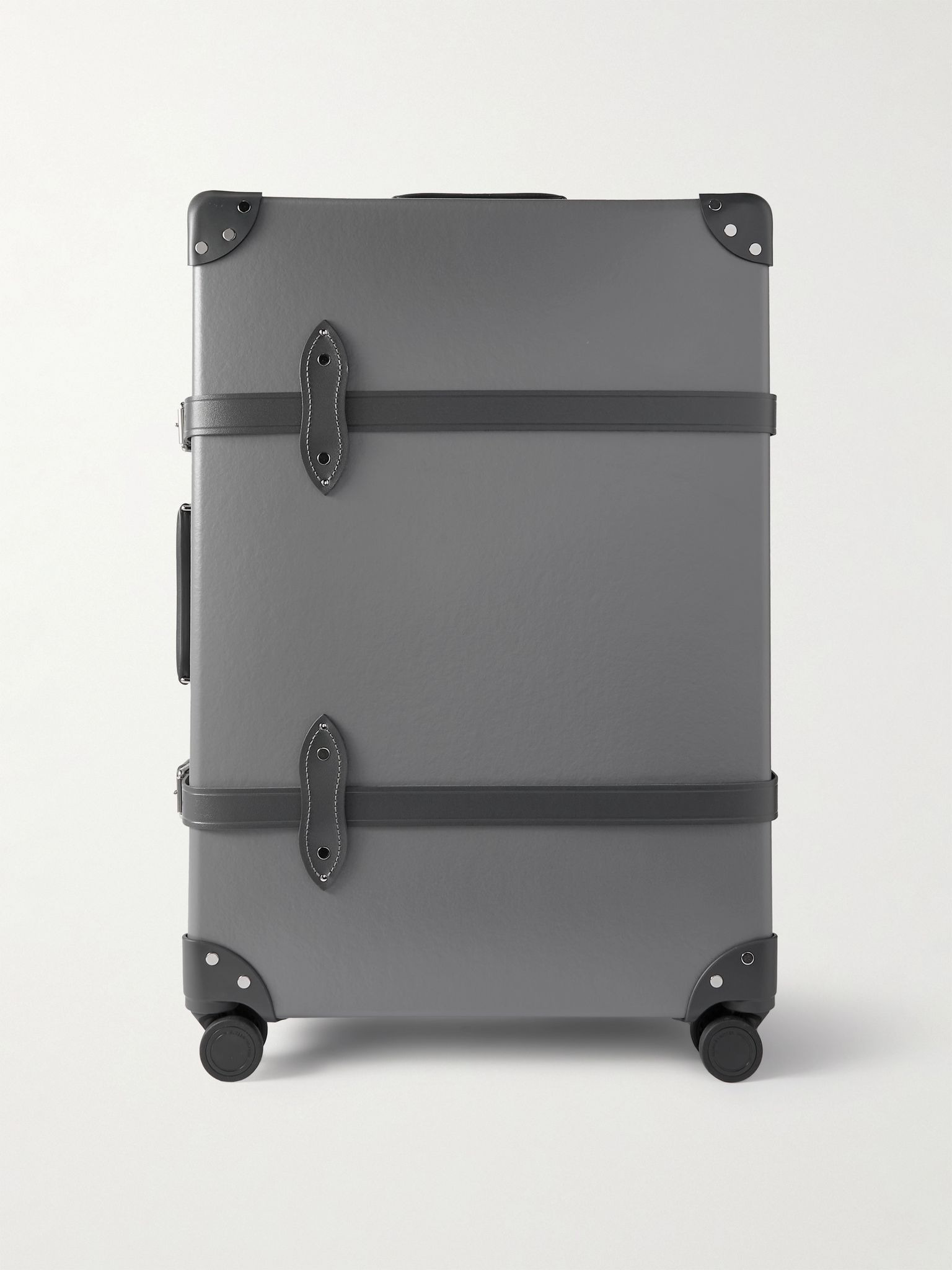 + 007 Leather-Trimmed Vulcanised Fibreboard Check-In Suitcase Dark gray - 1