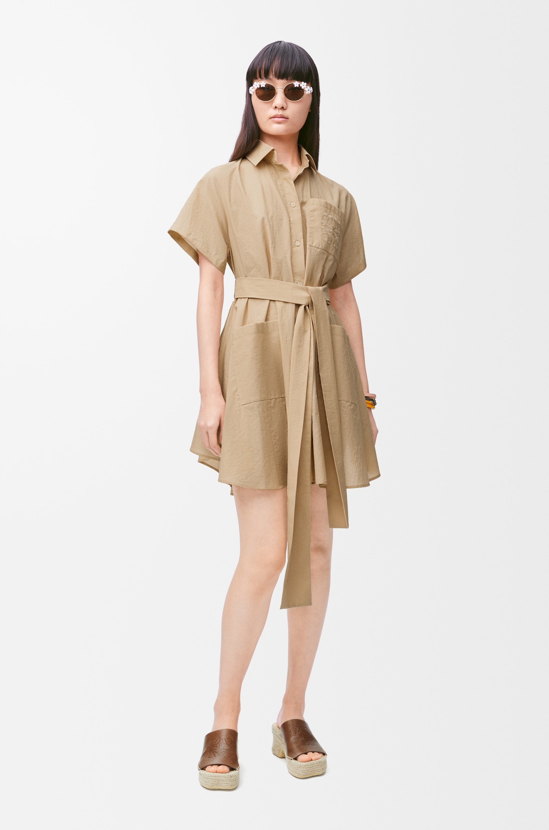 Shirt dress in cotton blend - 3
