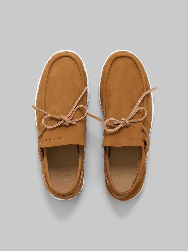 BROWN NUBUCK BOAT LOAFER 4