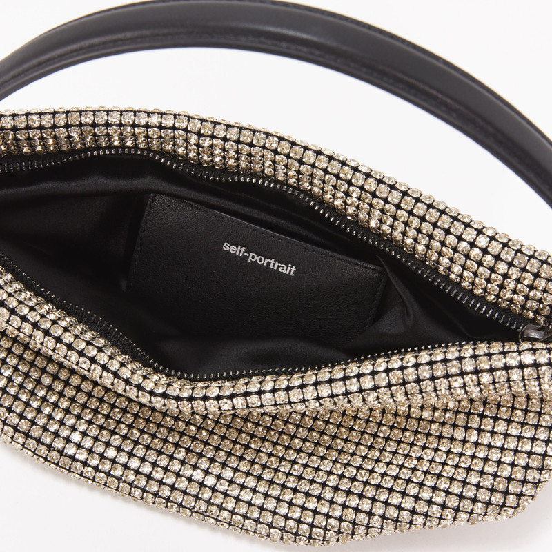 Champagne Diamante Medium Hobo Bag 4