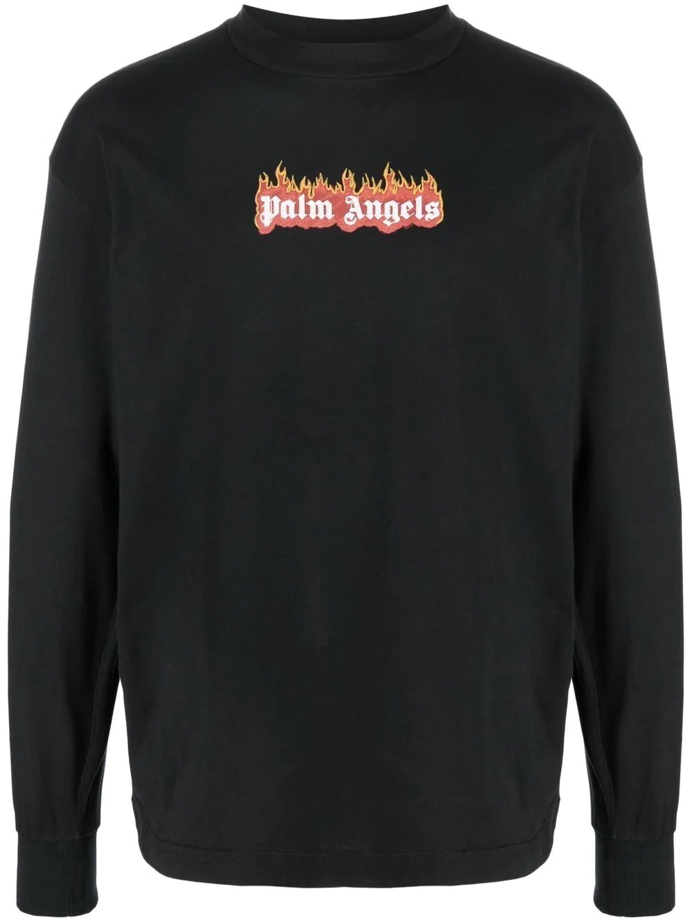 burning logo-print long-sleeve T-shirt - 1
