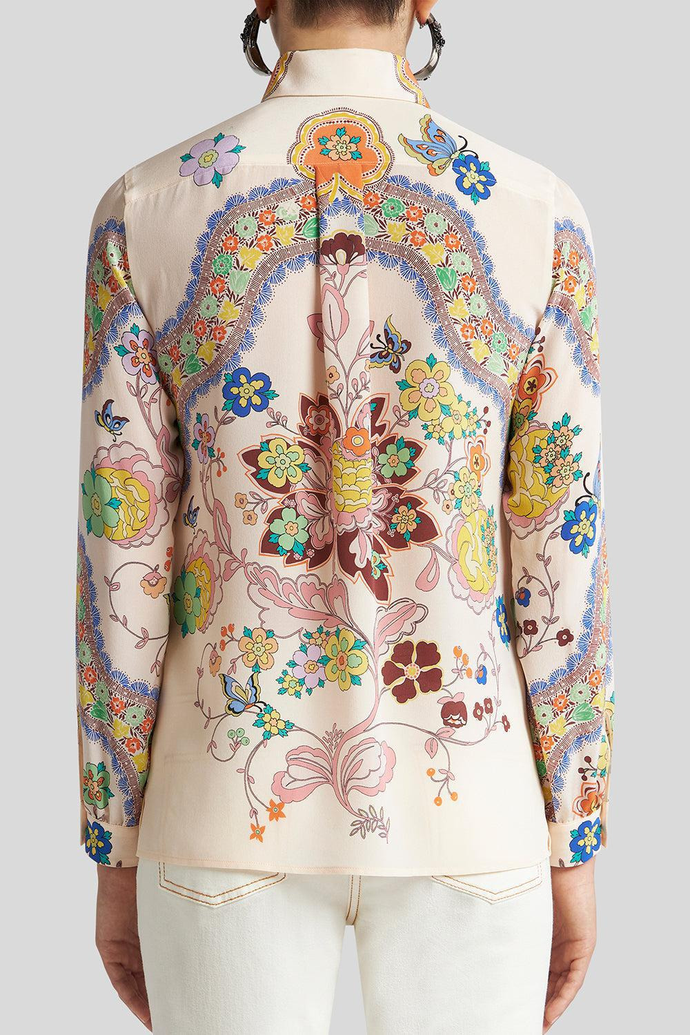 Printed Blouse - White - 4