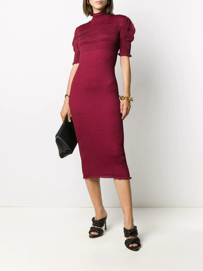 FENDI silk-elastane mix patten knit dress outlook