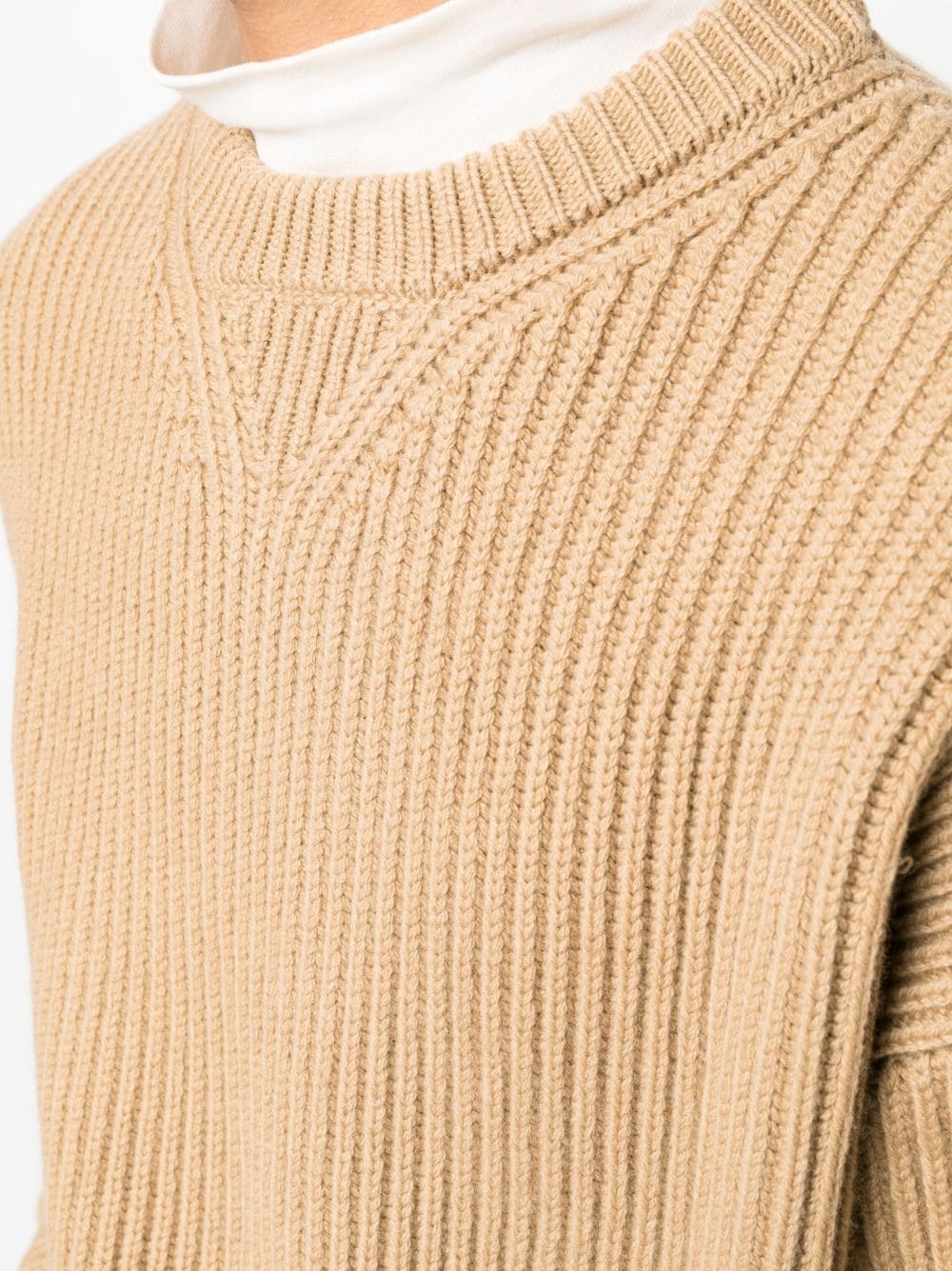 crew-neck ribbed-knit jumper - 5