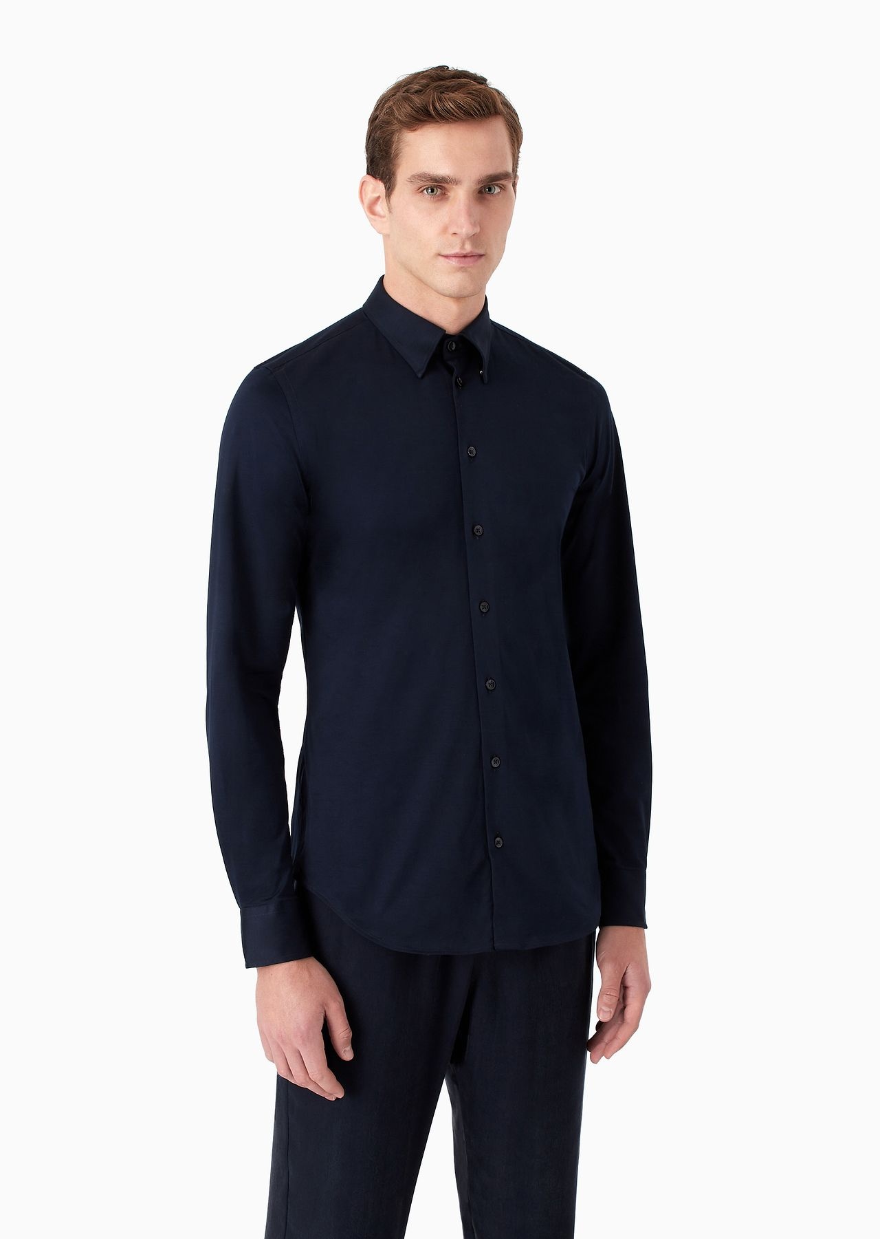 Icon slim-fit, cotton jersey shirt - 2