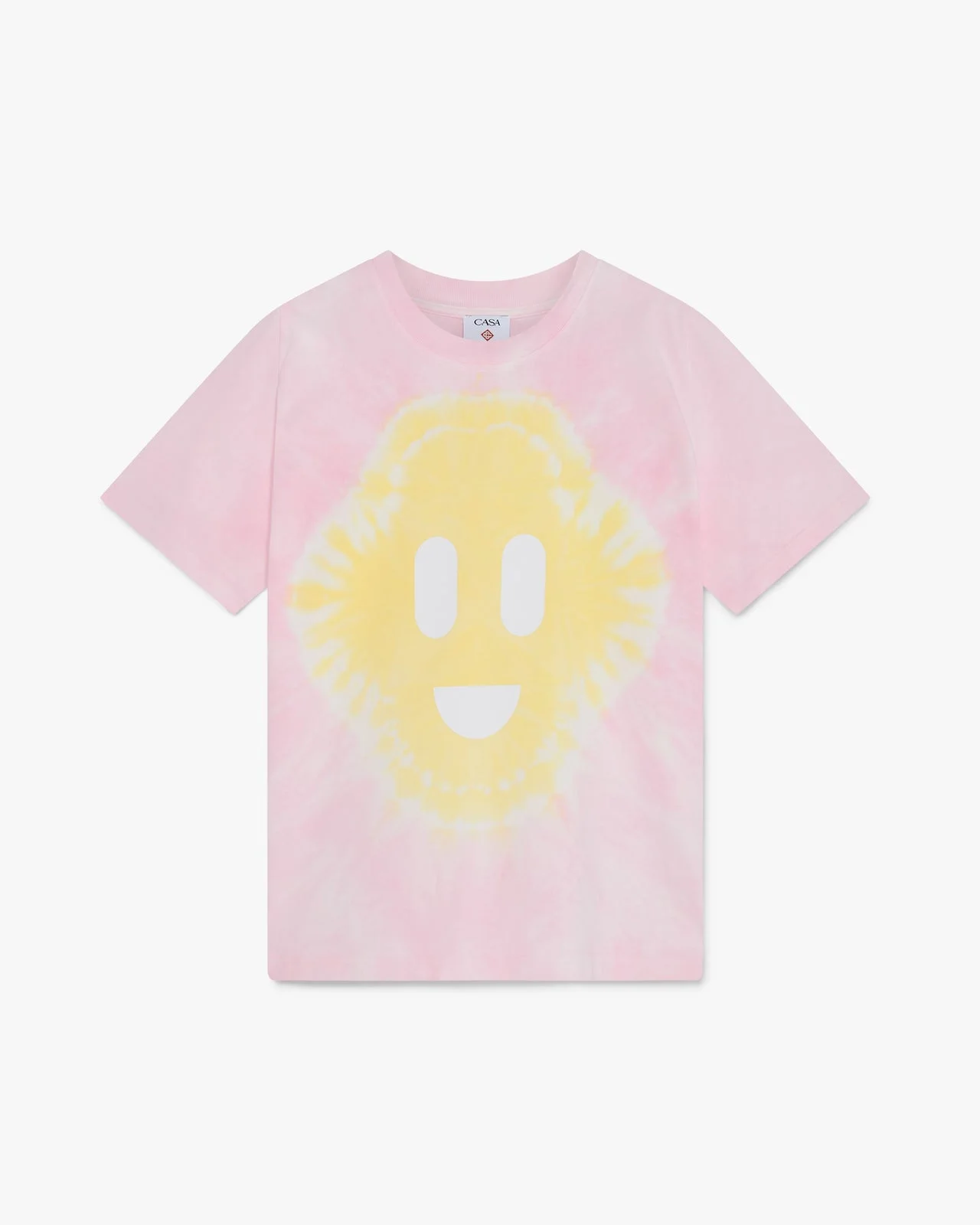 Pink Tie Dye CC Smile Short Sleeve T-Shirt | Casablanca Paris - 1