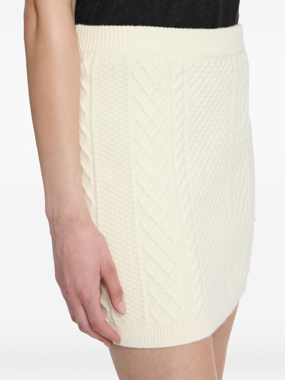 cable-knit mini skirt - 4