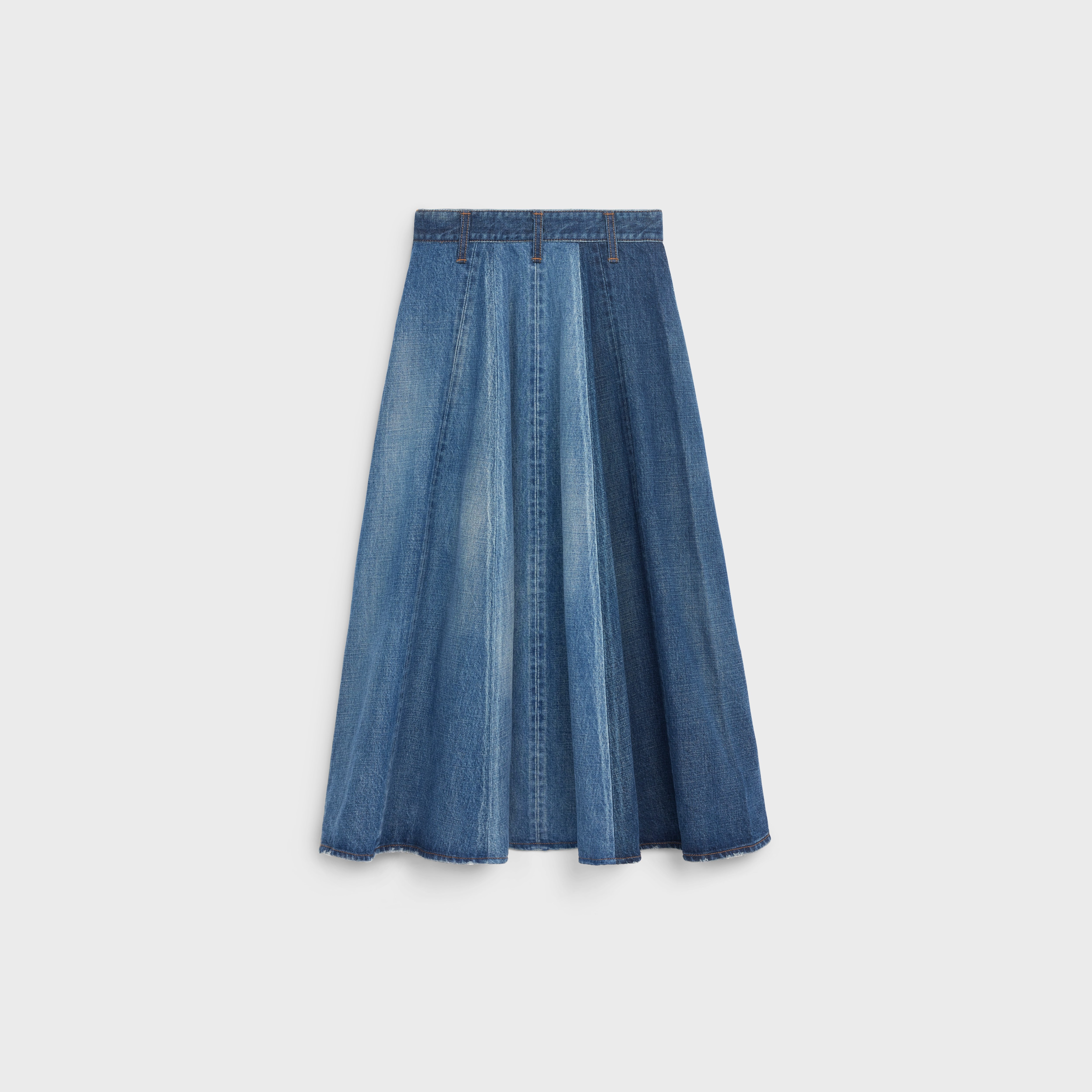 LONG SKIRT IN UNION MULTI WASH DENIM - 2