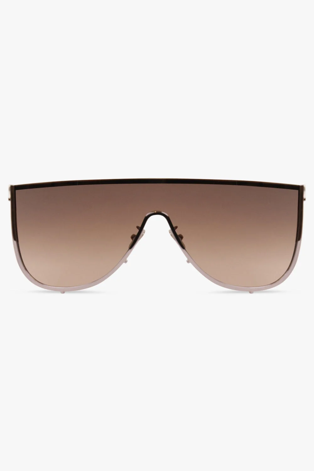 AA0094S METAL MASK SUNGLASSES | DARK SILVER/BROWN - 1