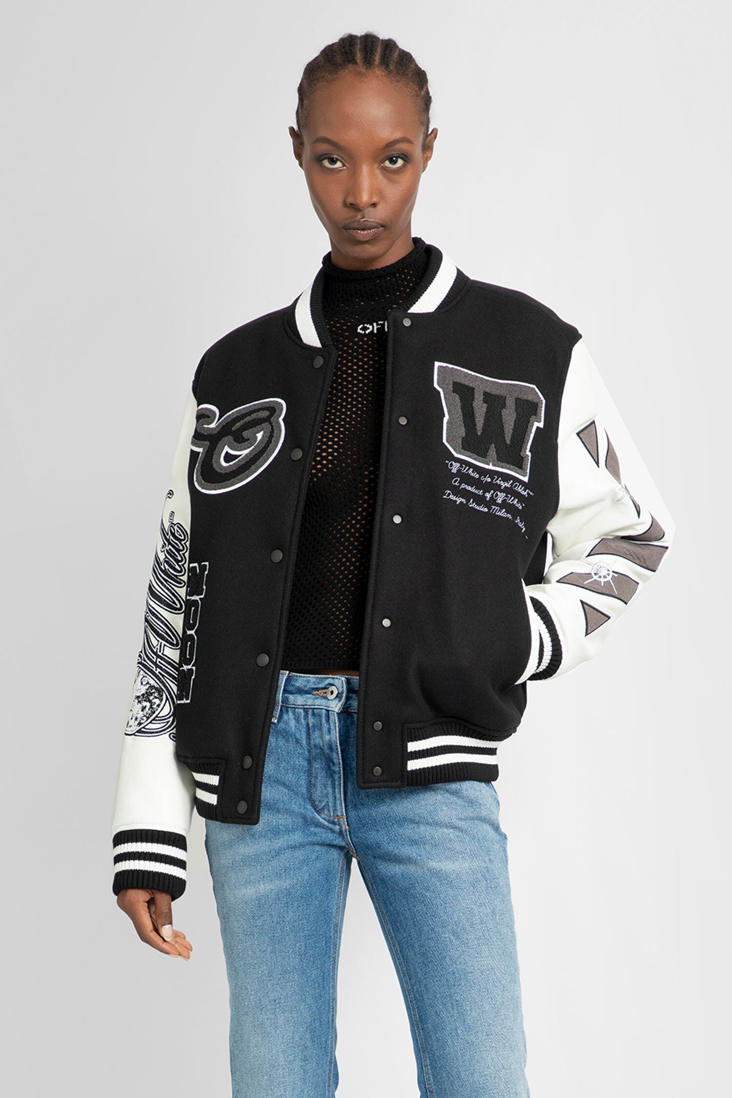 OFF-WHITE WOMAN BLACK&WHITE JACKETS - 1