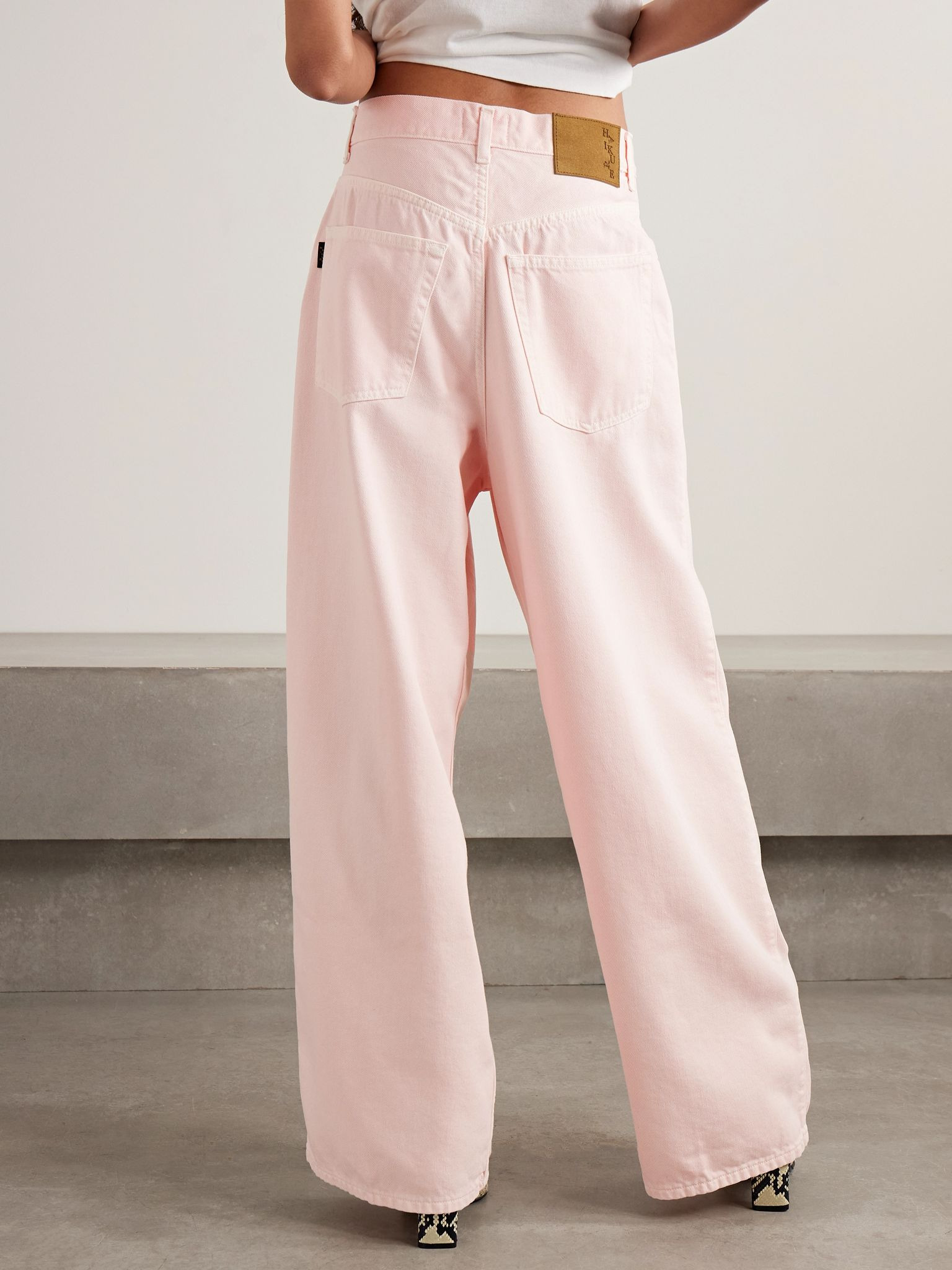 Candy pleated boyfriend jeans Pink - 4
