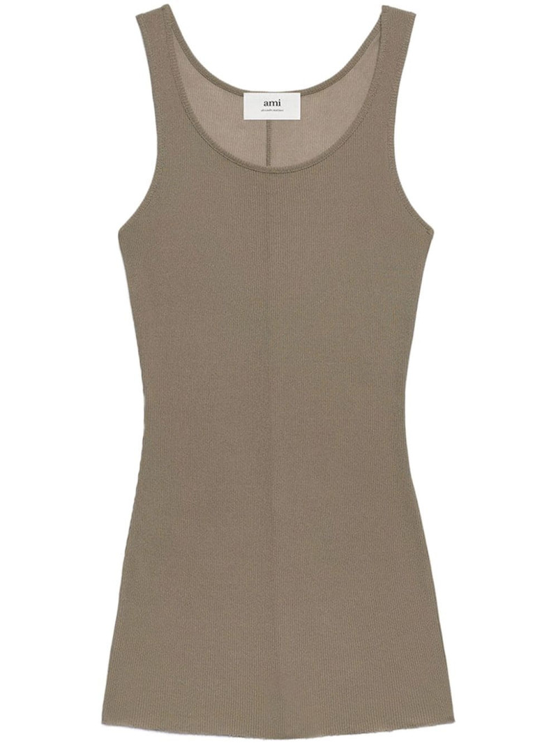 scoop-neck sleeveless tank top 1