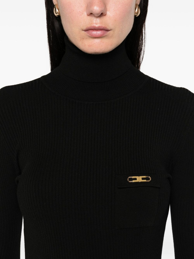 ribbed roll-neck dress 5