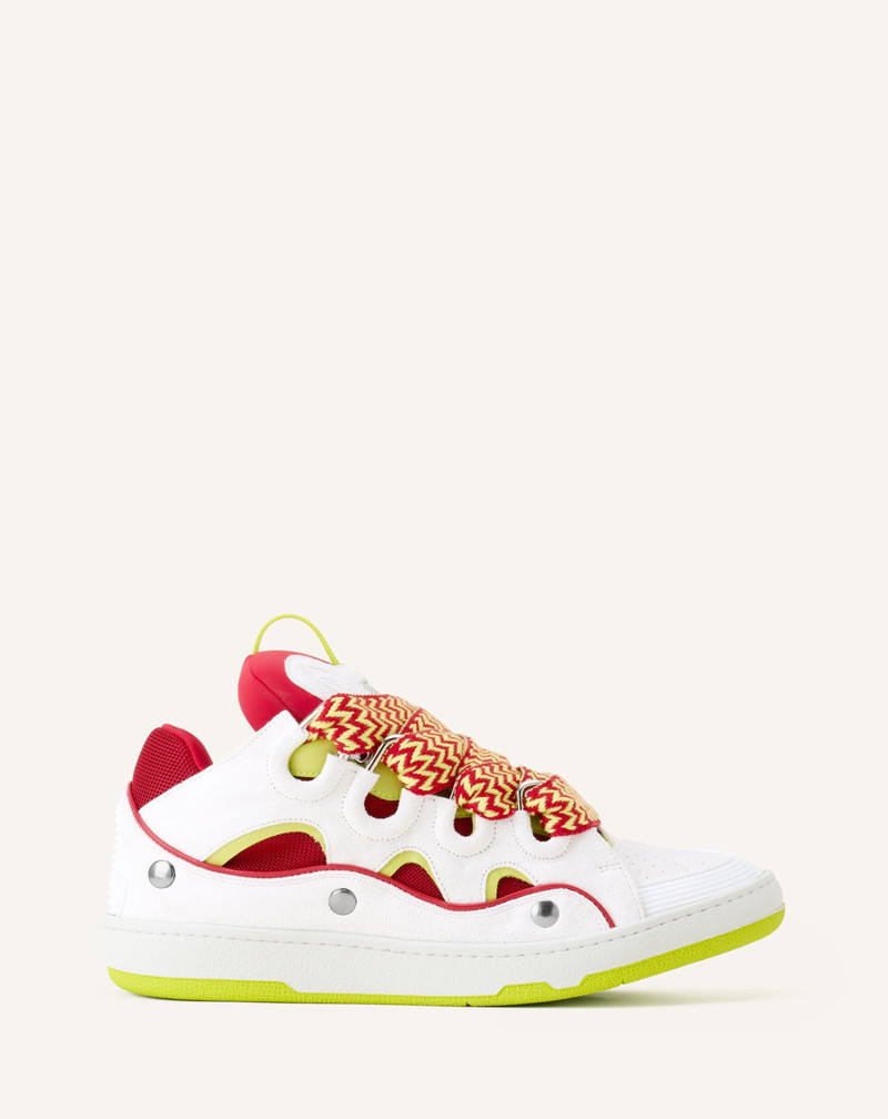 Lanvin CURB PATCH SNEAKERS IN LEATHER outlook