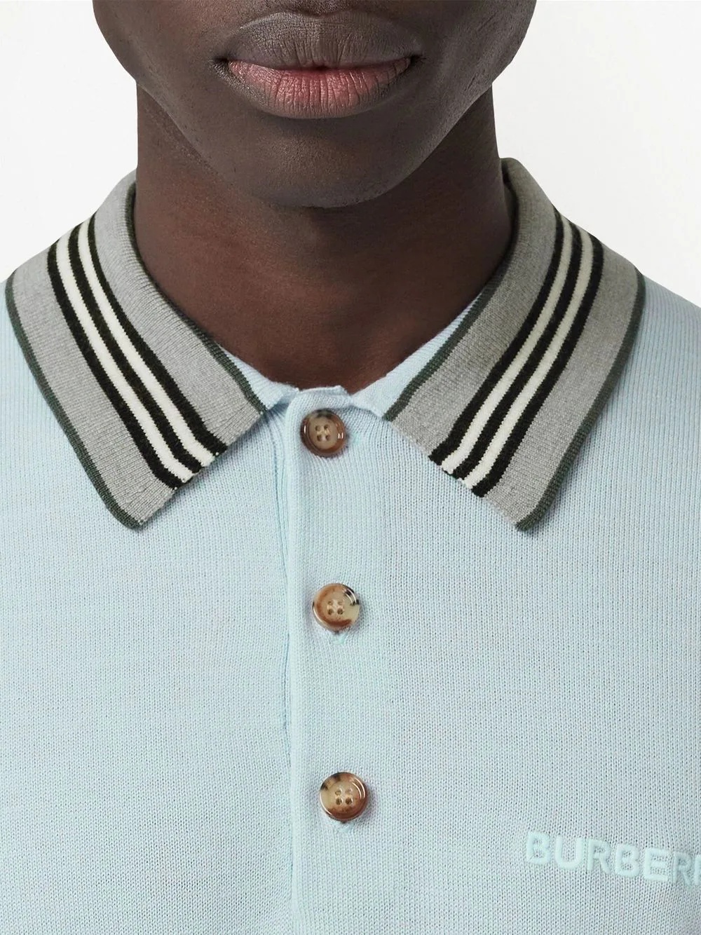 Icon Stripe wool polo shirt - 5