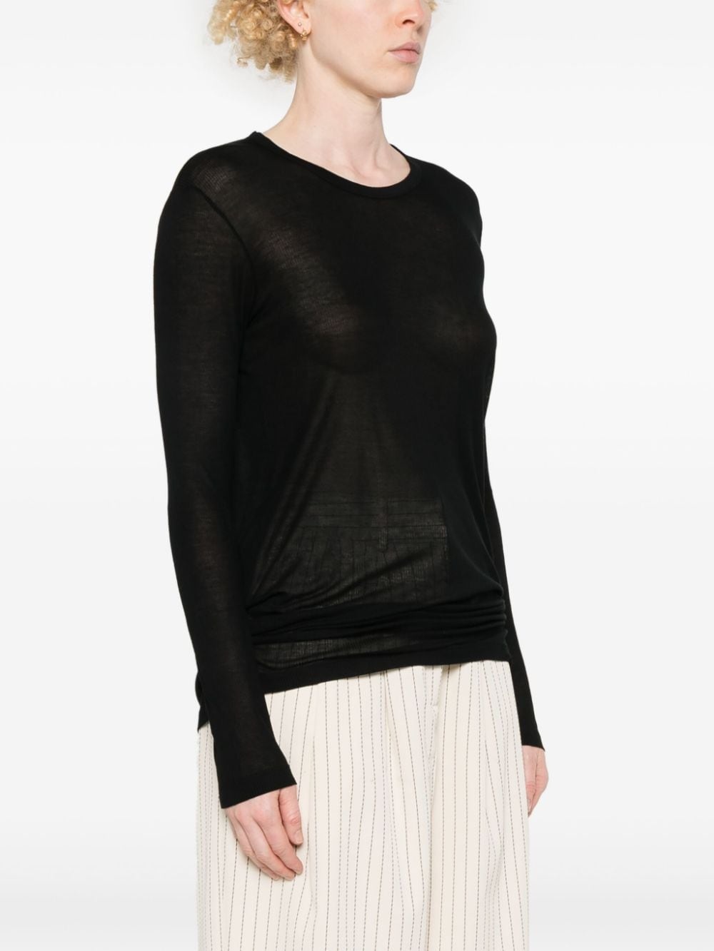 ribbed long-sleeve top - 3
