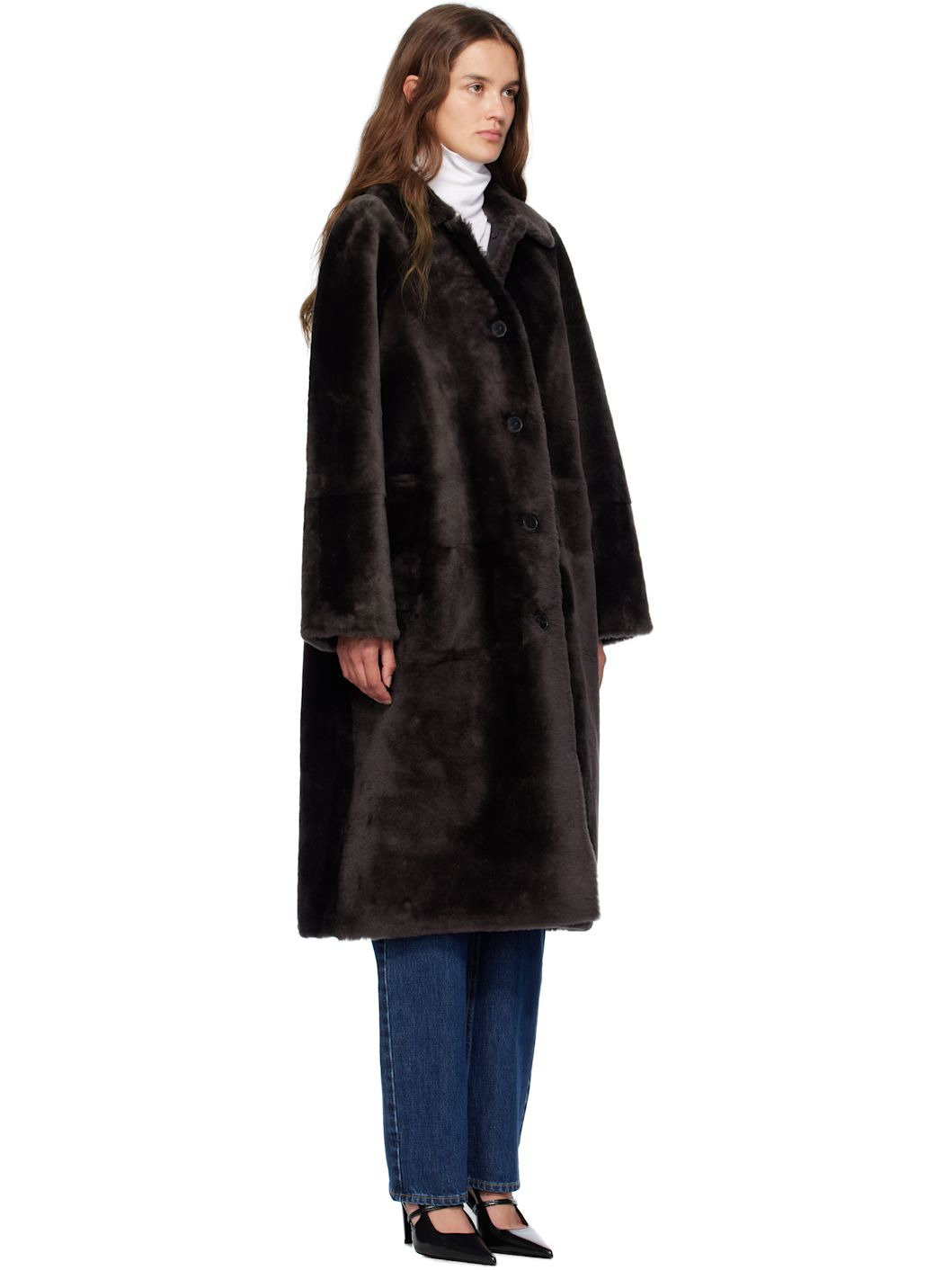 Brown Lambswool Coat - 2