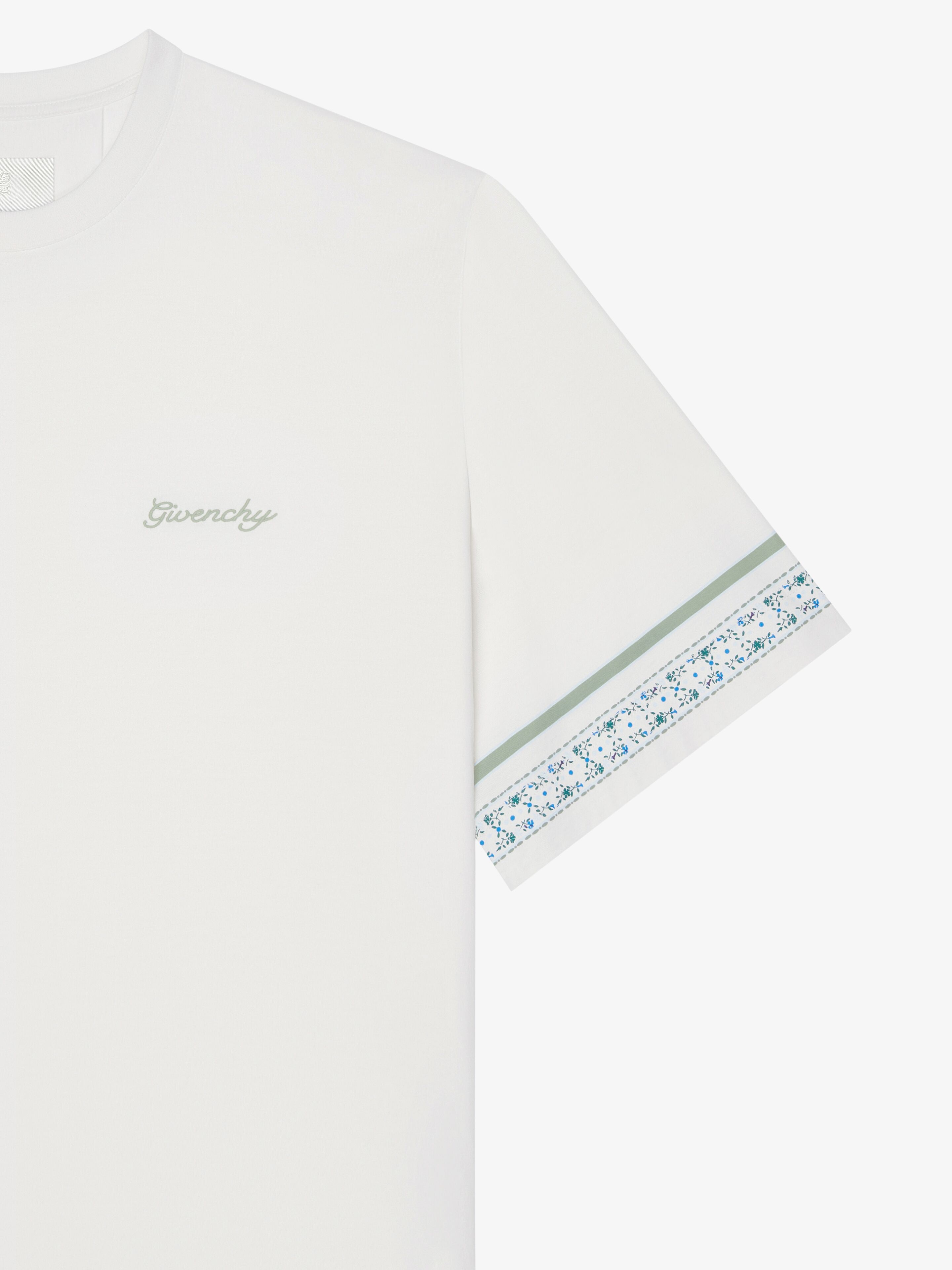 T-SHIRT IN COTTON WITH FLORAL DETAIL - 3