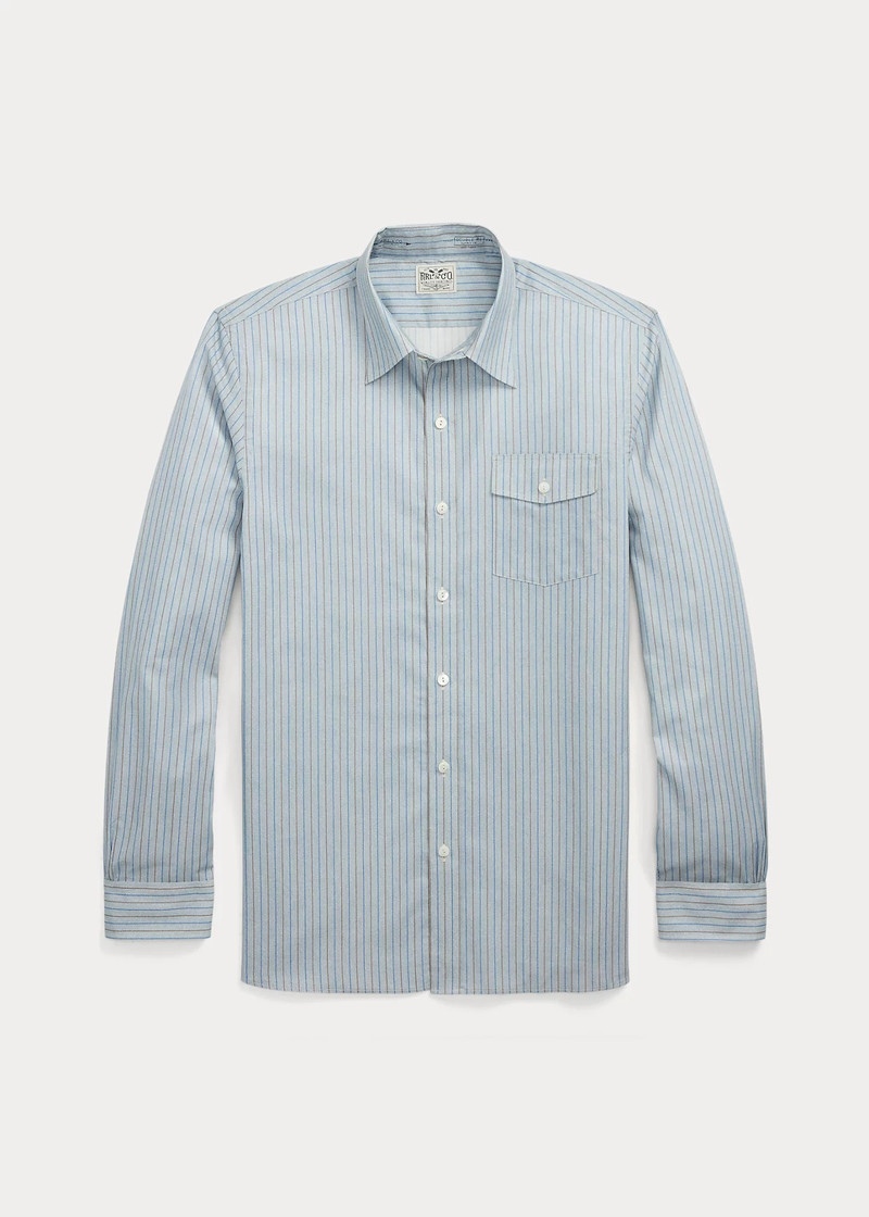 Slim Fit Stripe-Print Woven Shirt 6