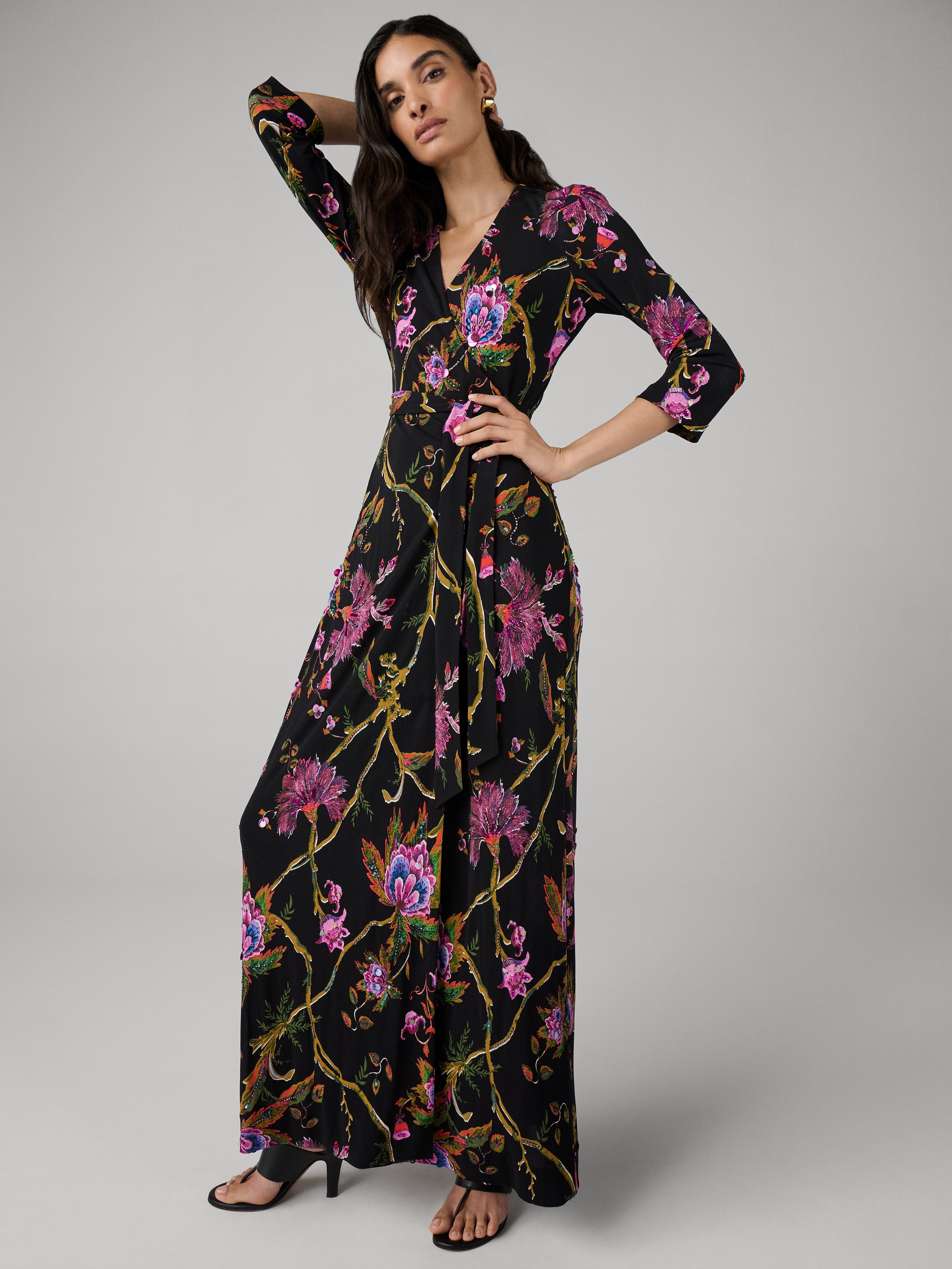 Abigail Maxi Sequin Wrap Dress - 4