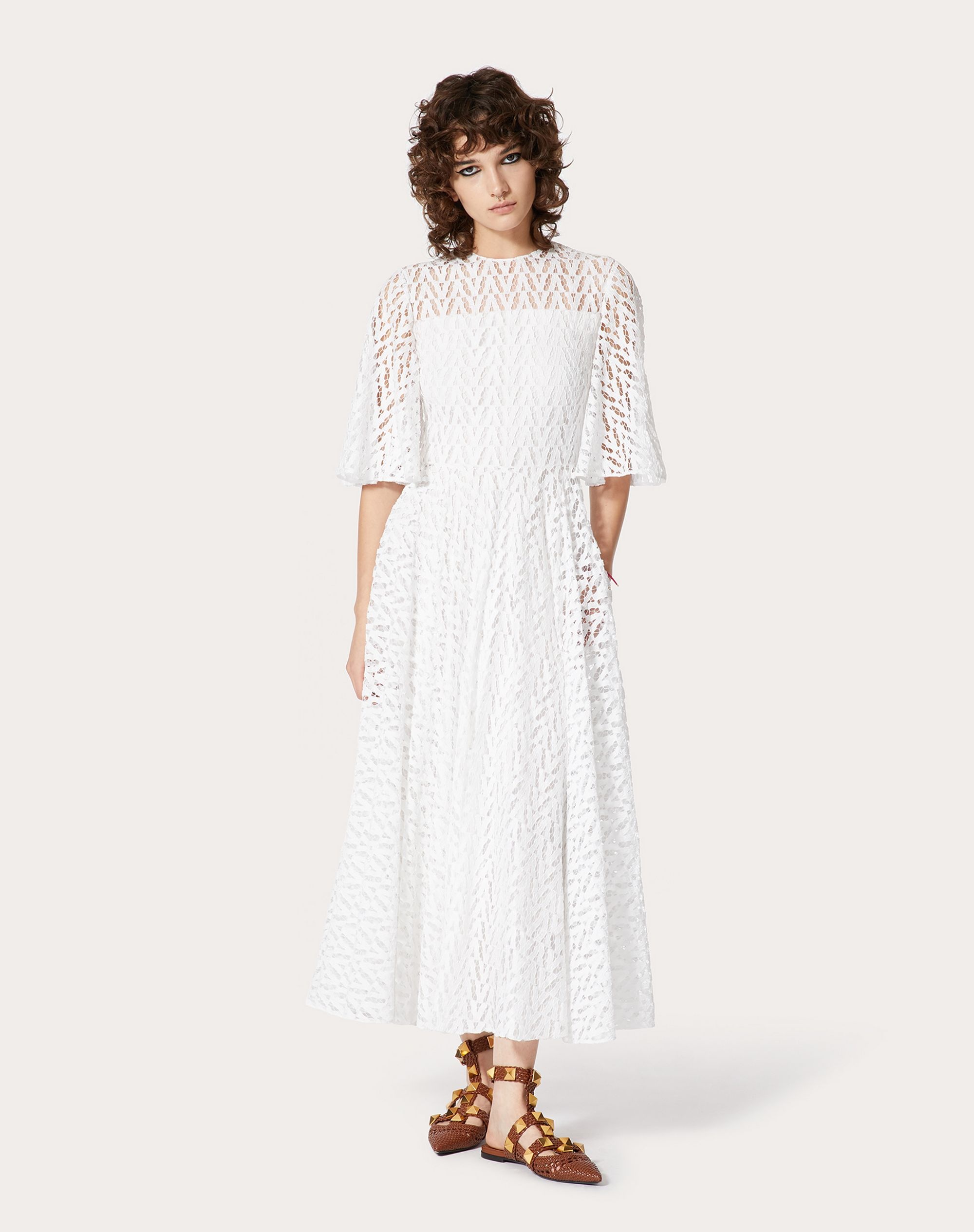 VALENTINO OPTICAL HEAVY LACE DRESS - 3