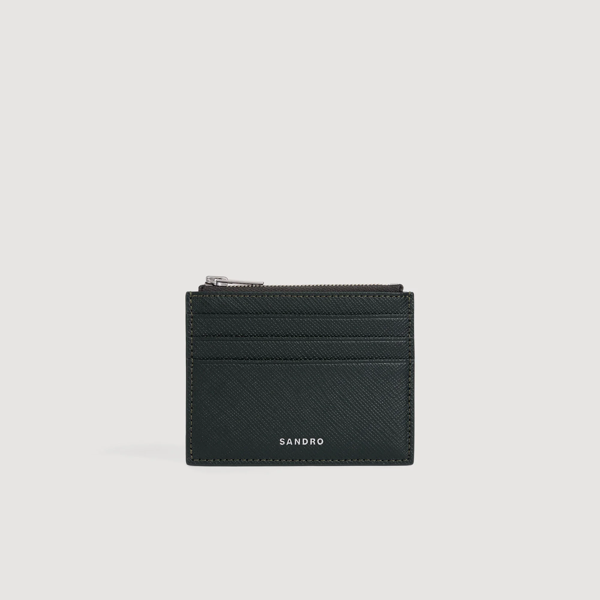 LEATHER ZIP CARD HOLDER - 1