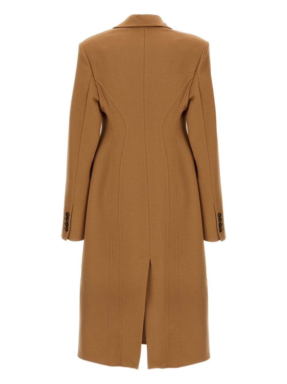 peak-lapel double-breasted wool coat - 2