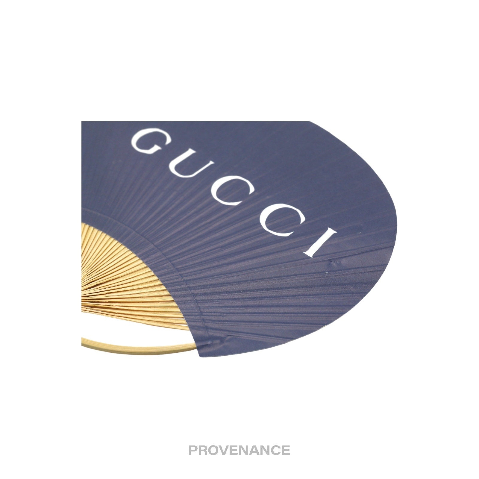 Gucci Logo Bamboo Hand Fan - Navy - 5