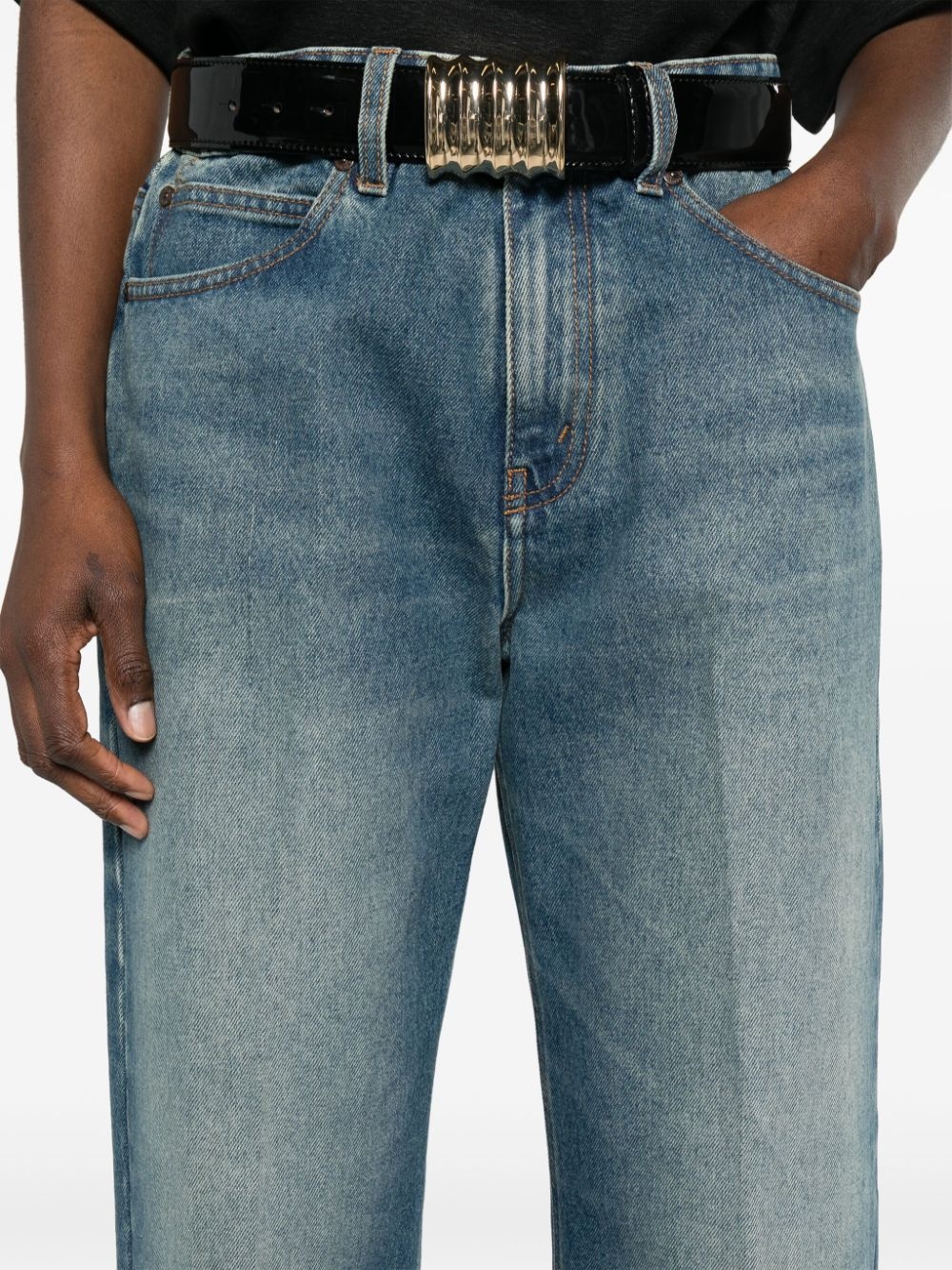 mid-rise straight-leg jeans - 5