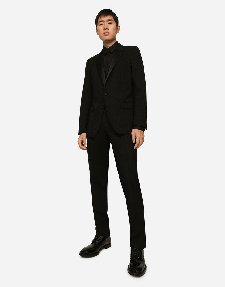 Wool jacquard Martini-fit tuxedo suit - 8