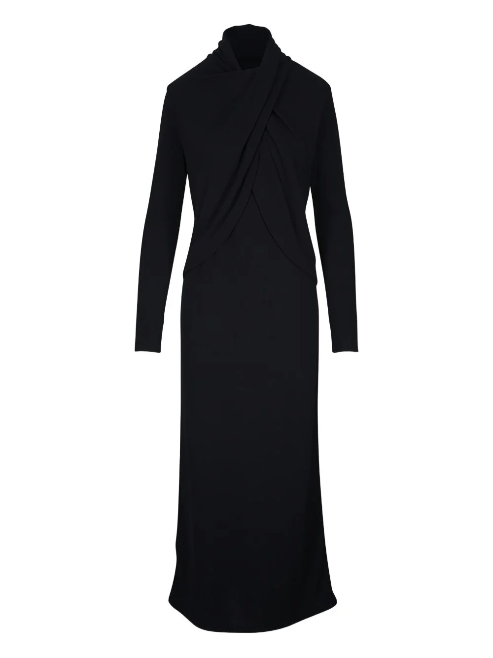Celestial Silence twisted long-sleeve midi dress - 1