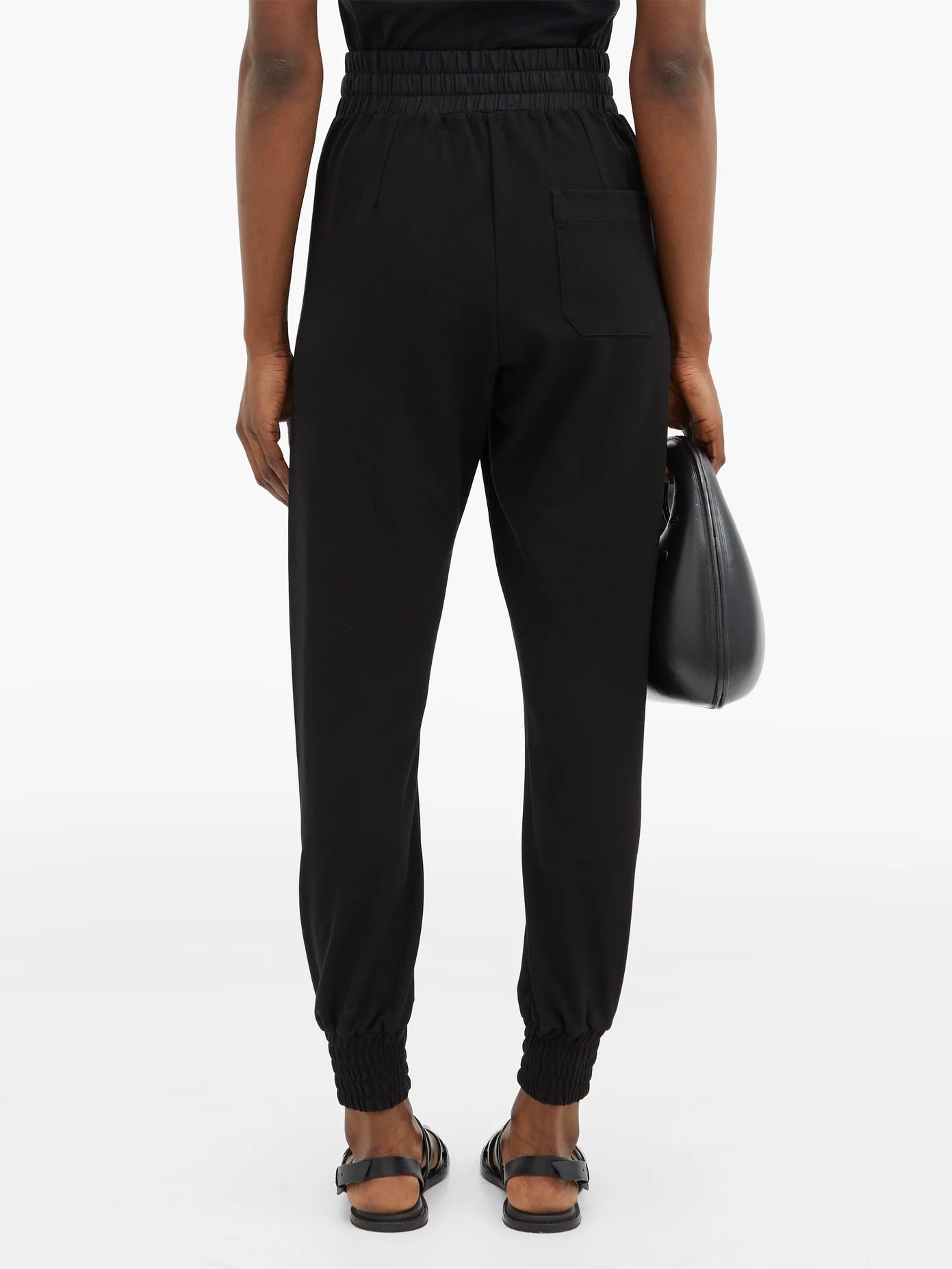 Poplin-trimmed jersey track pants - 5