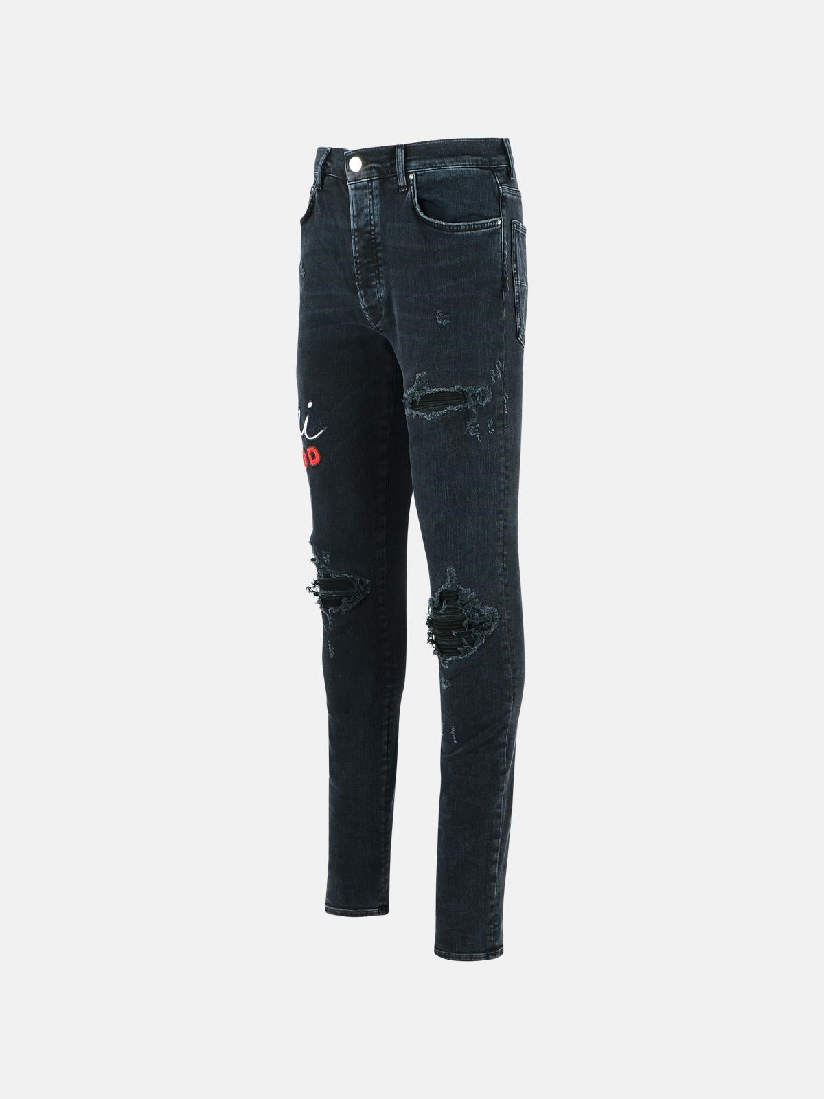 BLACK COTTON JEANS - 2