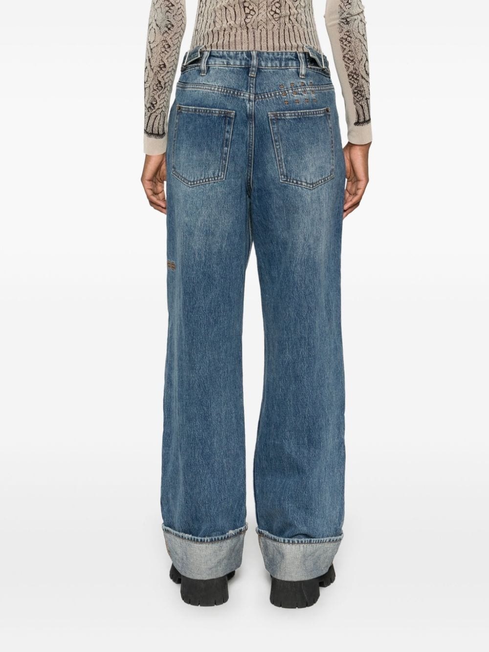 Low Rider Cuffed Aged jeans - 4