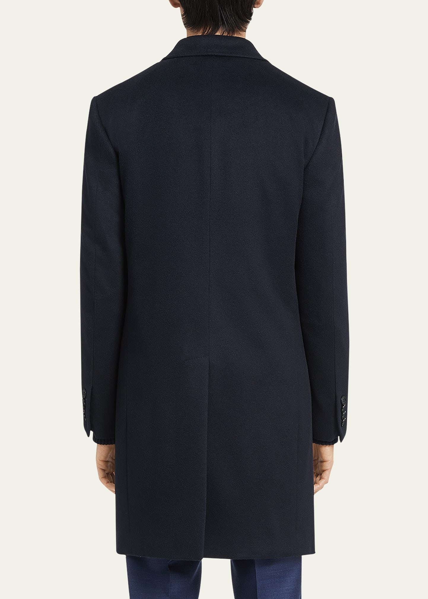 Men's Solid Cashmere Topcoat - 3