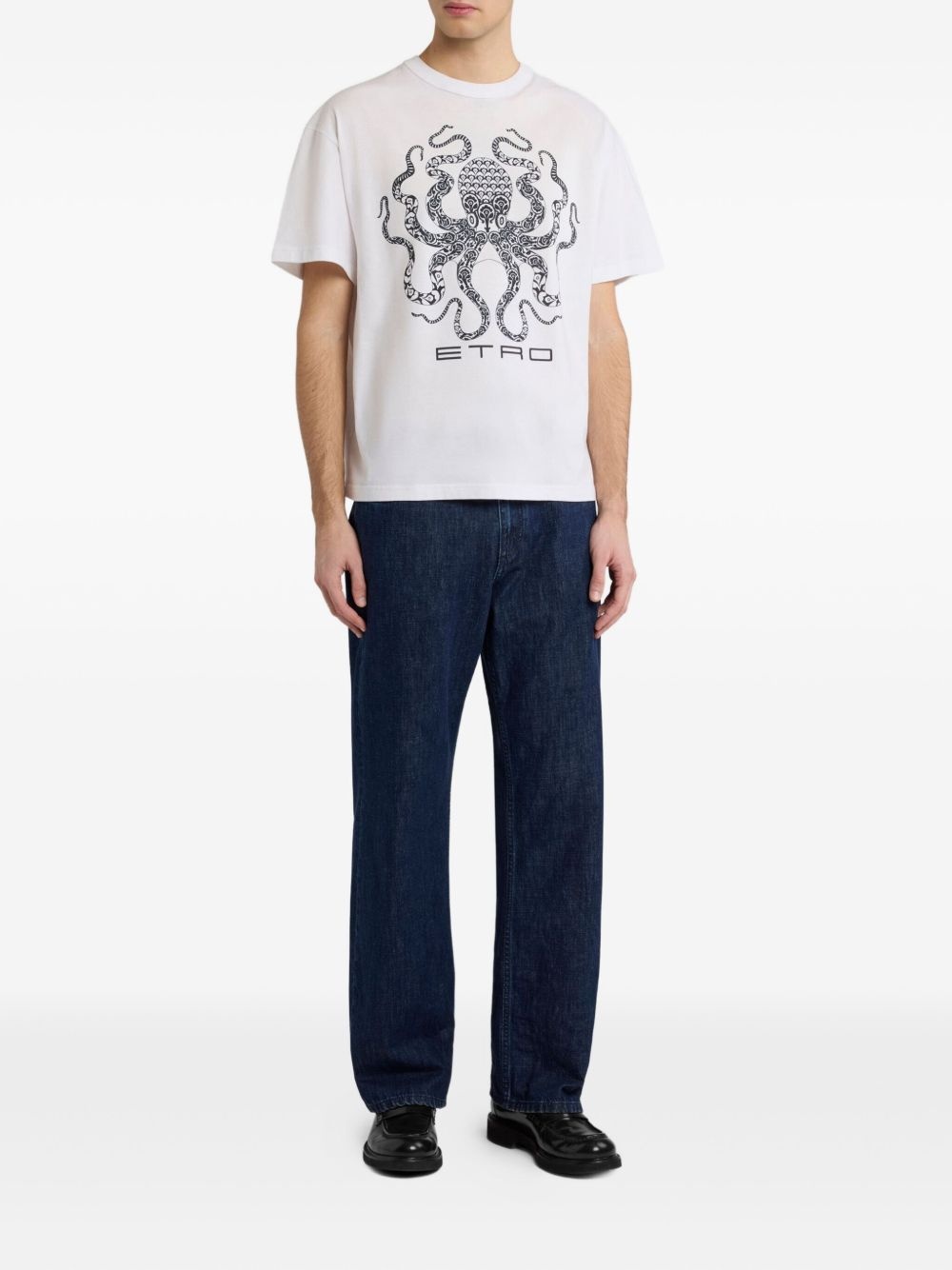 Octopus-embroidered jeans - 2