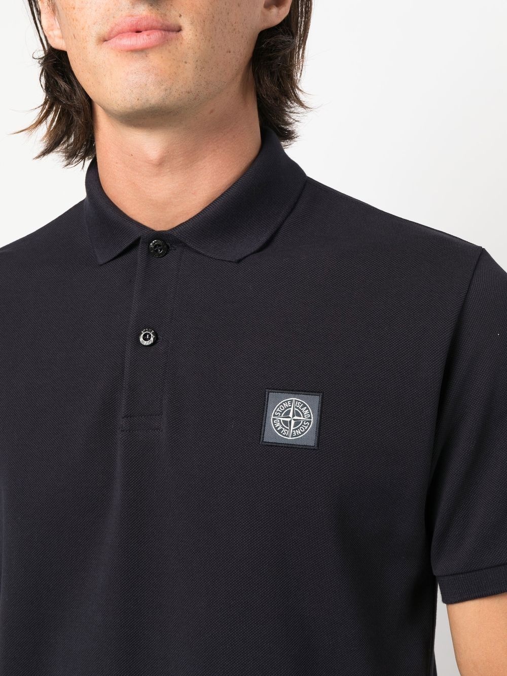 logo-patch short-sleeved polo shirt - 5