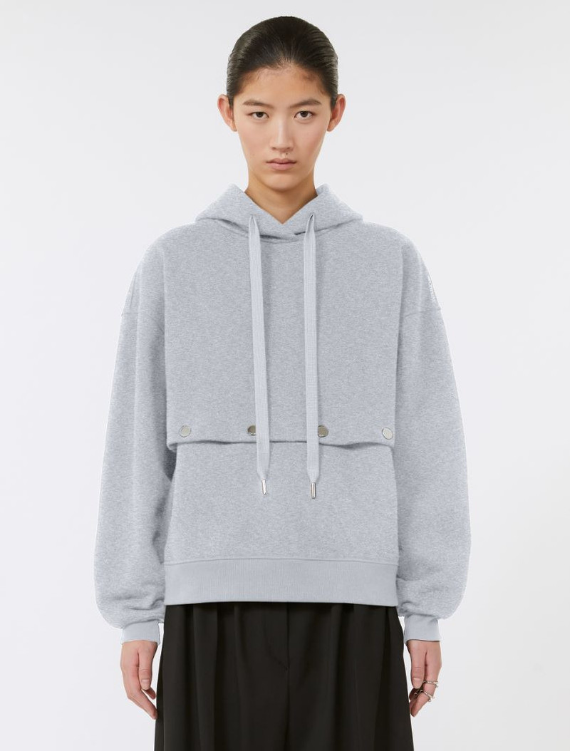 Sweatshirt with detachable hem detail - medium grey 3