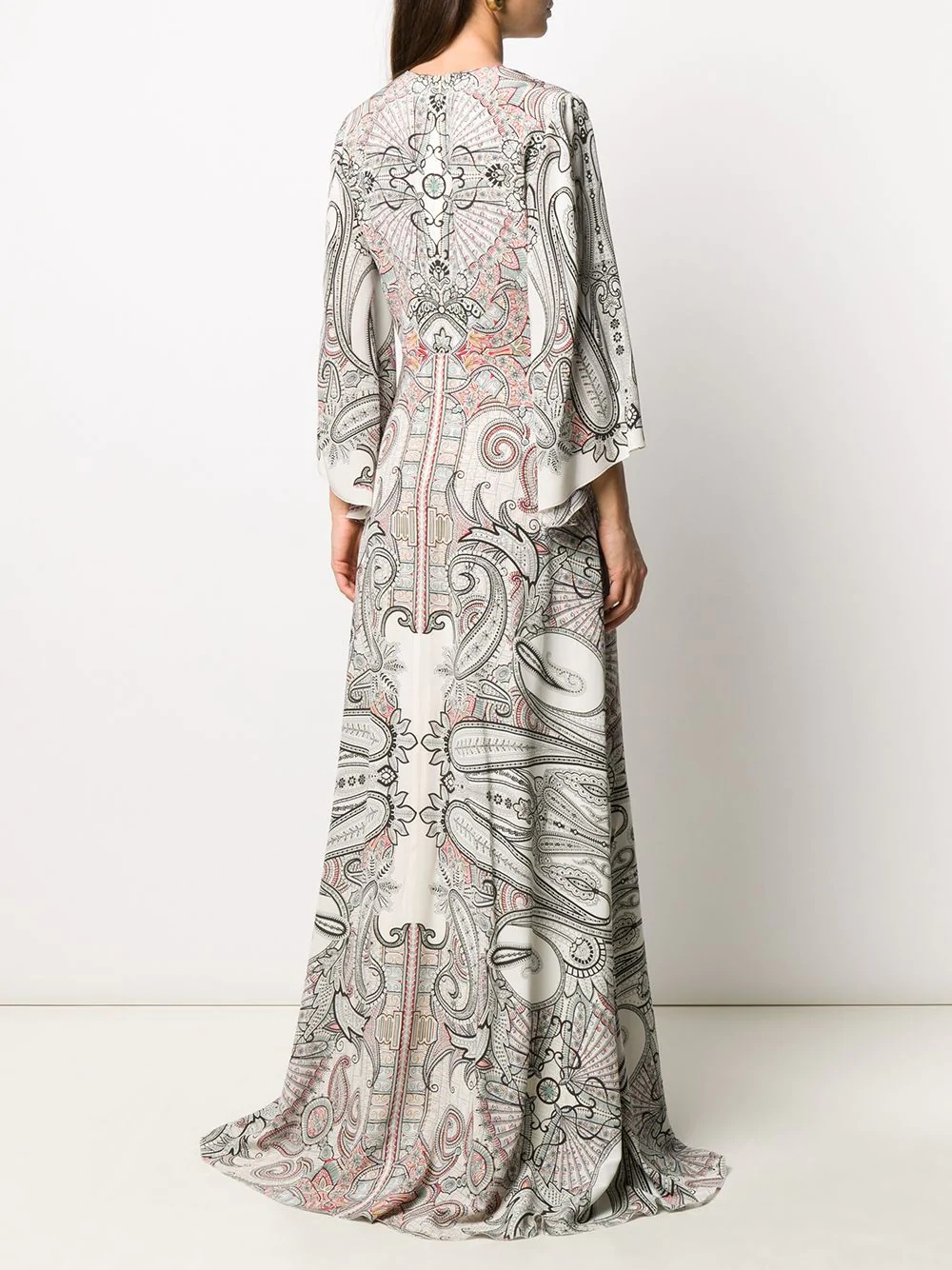 paisley-print silk maxi dress - 4