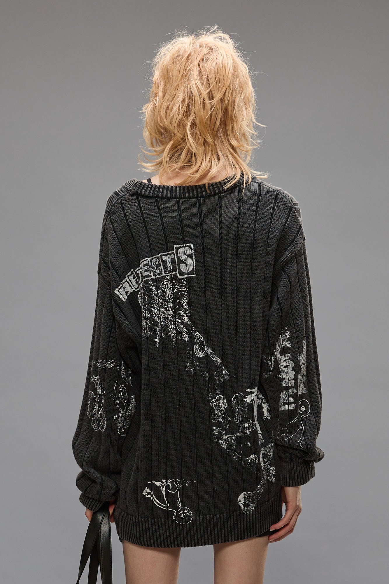 DROP NEEDLE SWEATER - ACID BLACK - 6