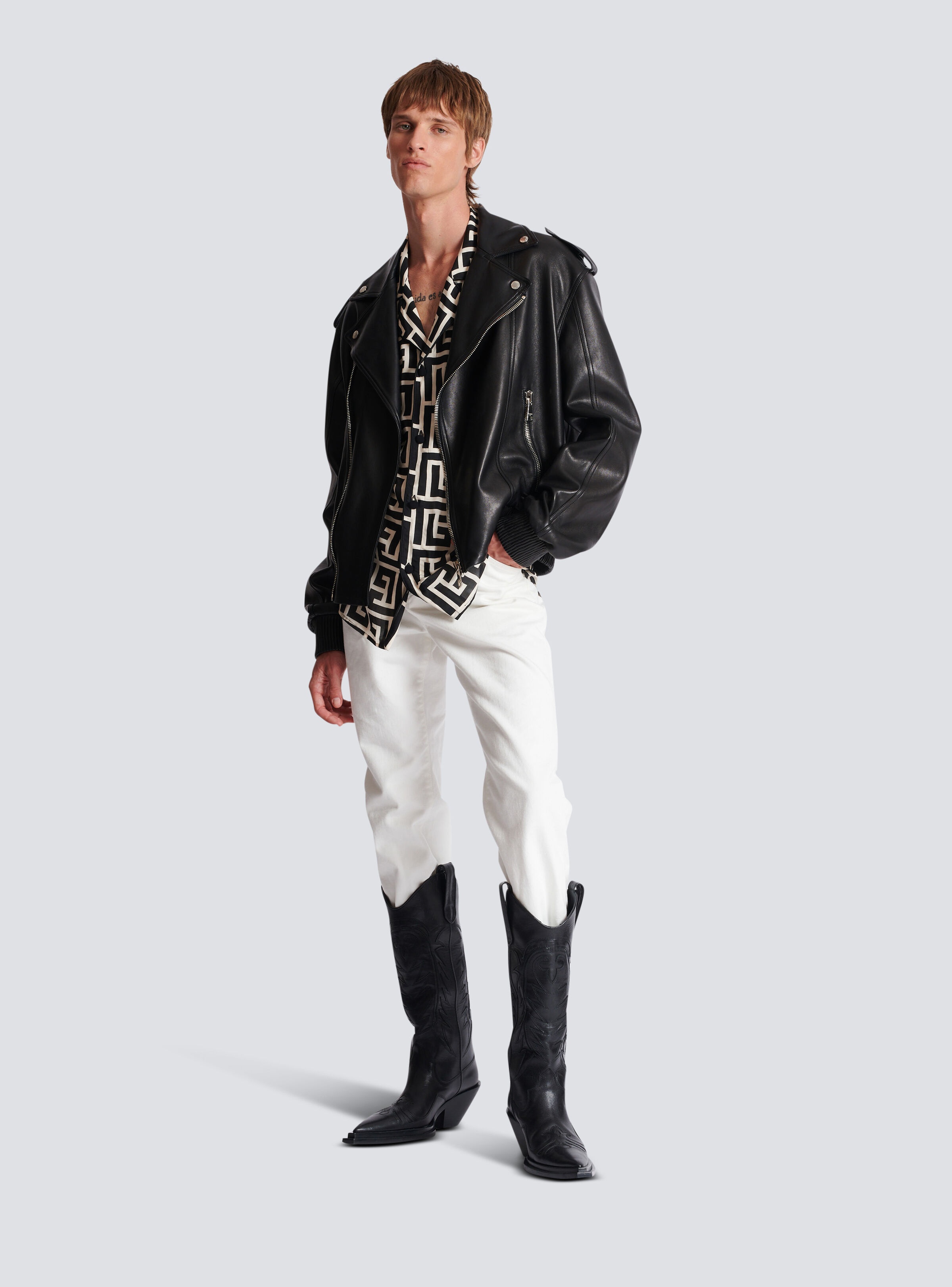Leather bomber jacket - 2