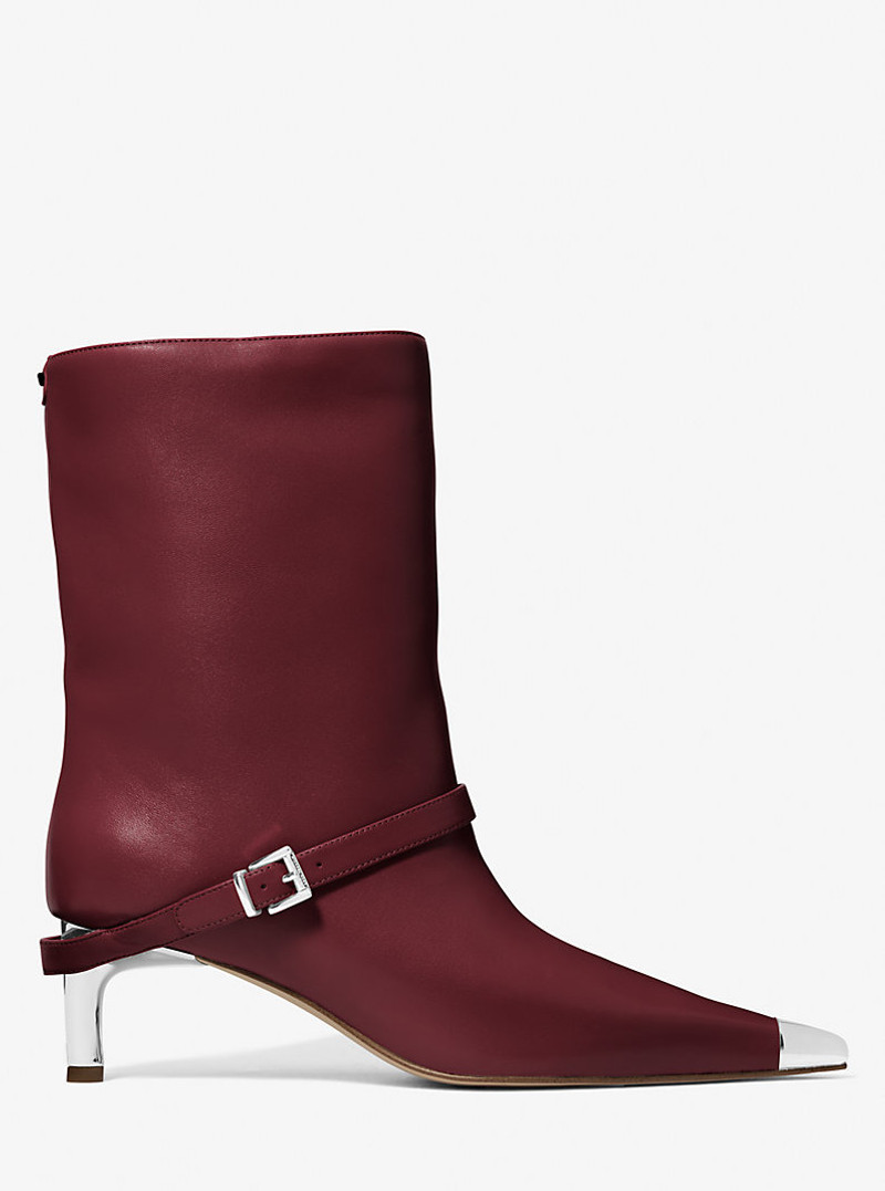 MICHAEL KORS Kasia Leather Buckle Boot outlook
