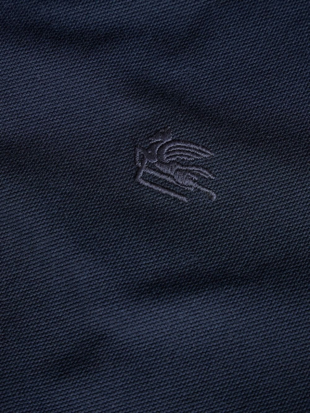Pegaso-embroidered cotton polo shirt - 3
