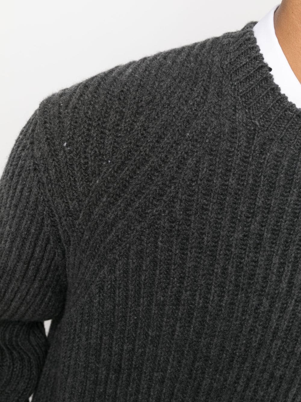 ribbed-knit wool jumper - 5