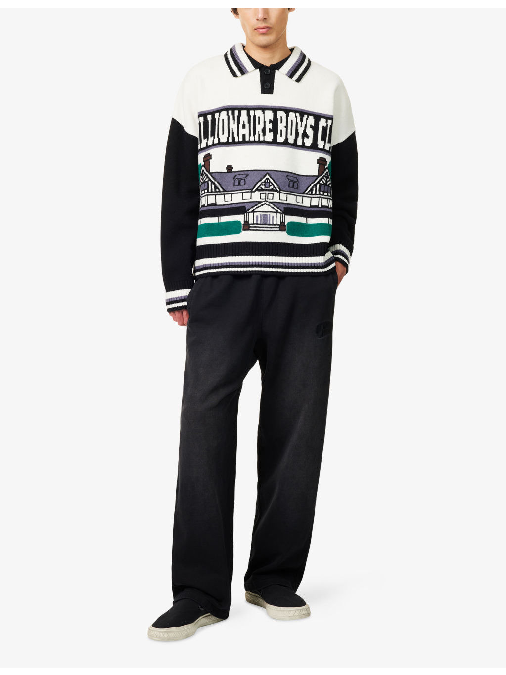 Country Club Graphic-Intarsia Knitted Wool Jumper - 2