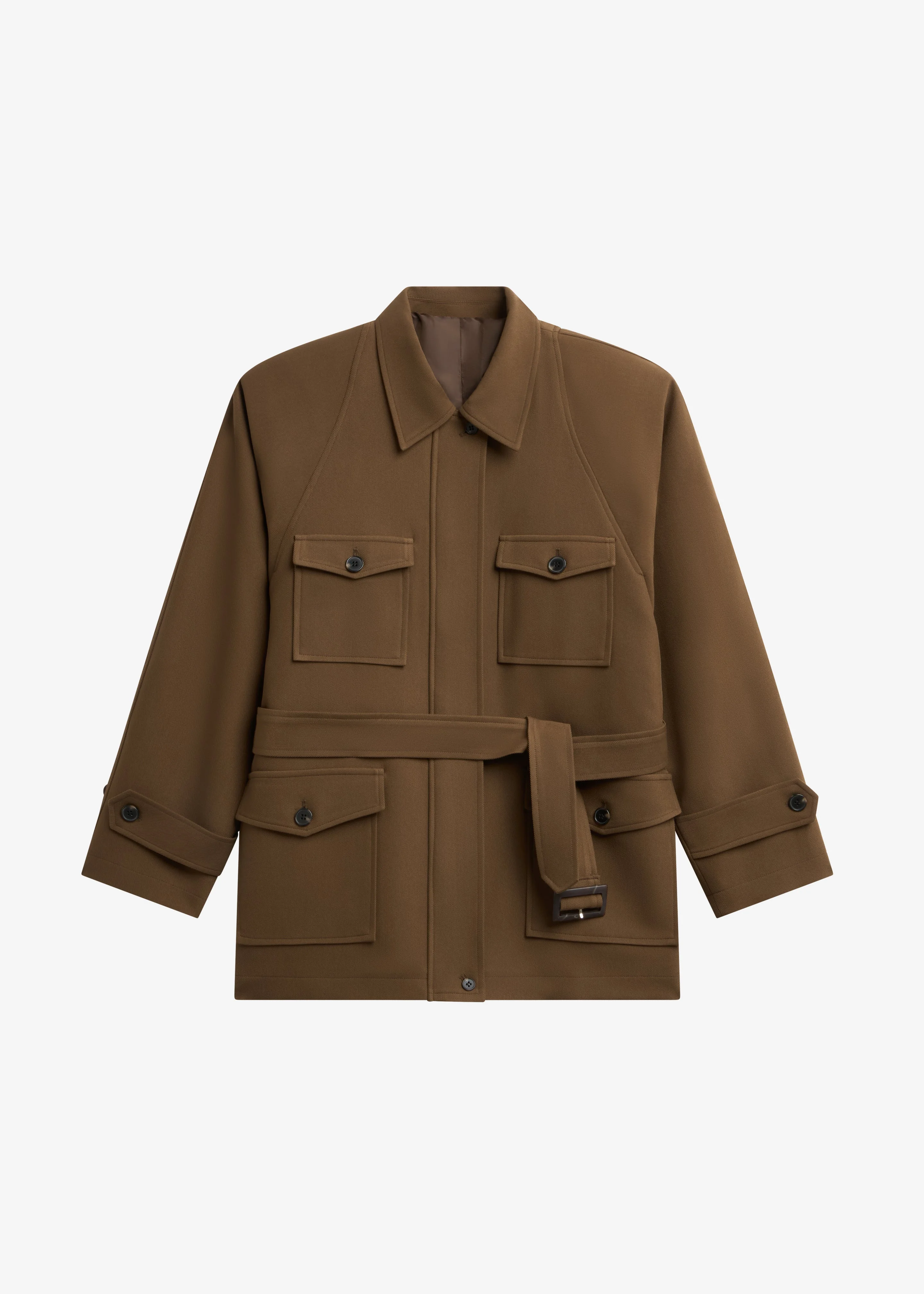 Trevose Padded Utility Jacket - Brown - 1